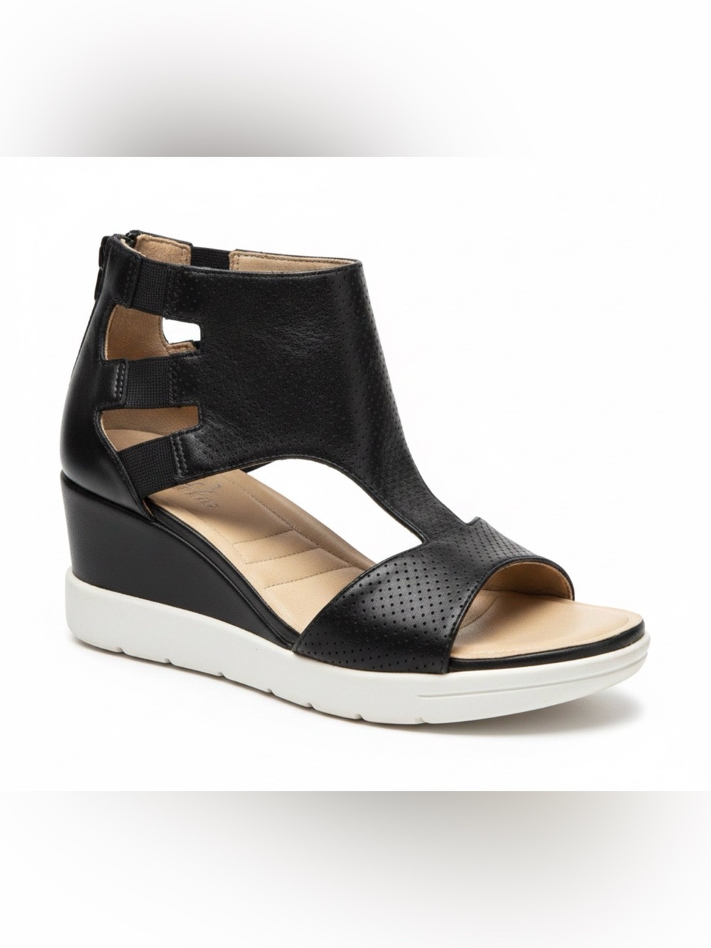 Black Wedge Sandal Women’s Heel - Modern Comfort